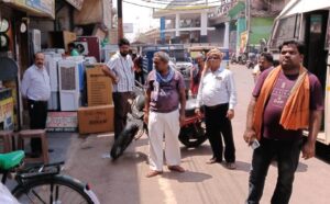 भिलाई के पावर हाउस चौक पर अतिक्रमण के खिलाफ दूसरे दिन भी चला अभियान